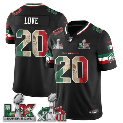 Seattle Seahawks Mexico Edition Vapor Jersey V1- Stitch