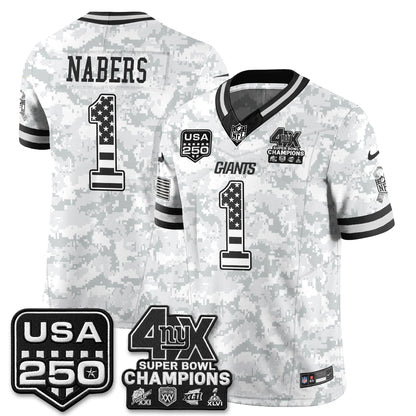 New York Giants 2026 Salute To Service Vapor Jersey - Stitched