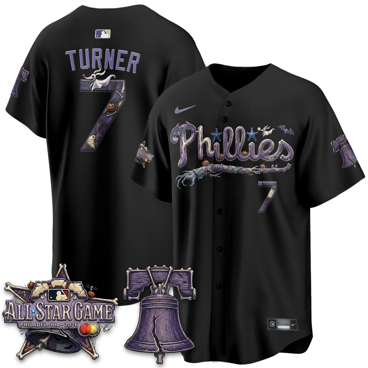 Philadelphia Phillies Nightmare Edition Vapor Jersey - Printed