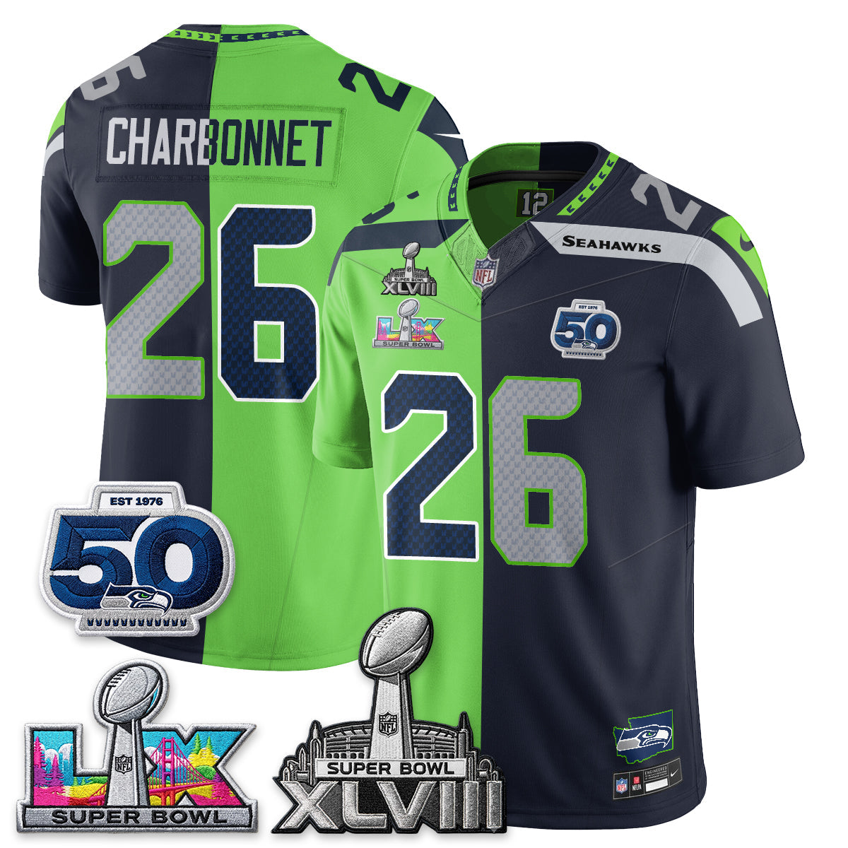 SEA SB LX Champs Split Edition Vapor Jersey - Stitch