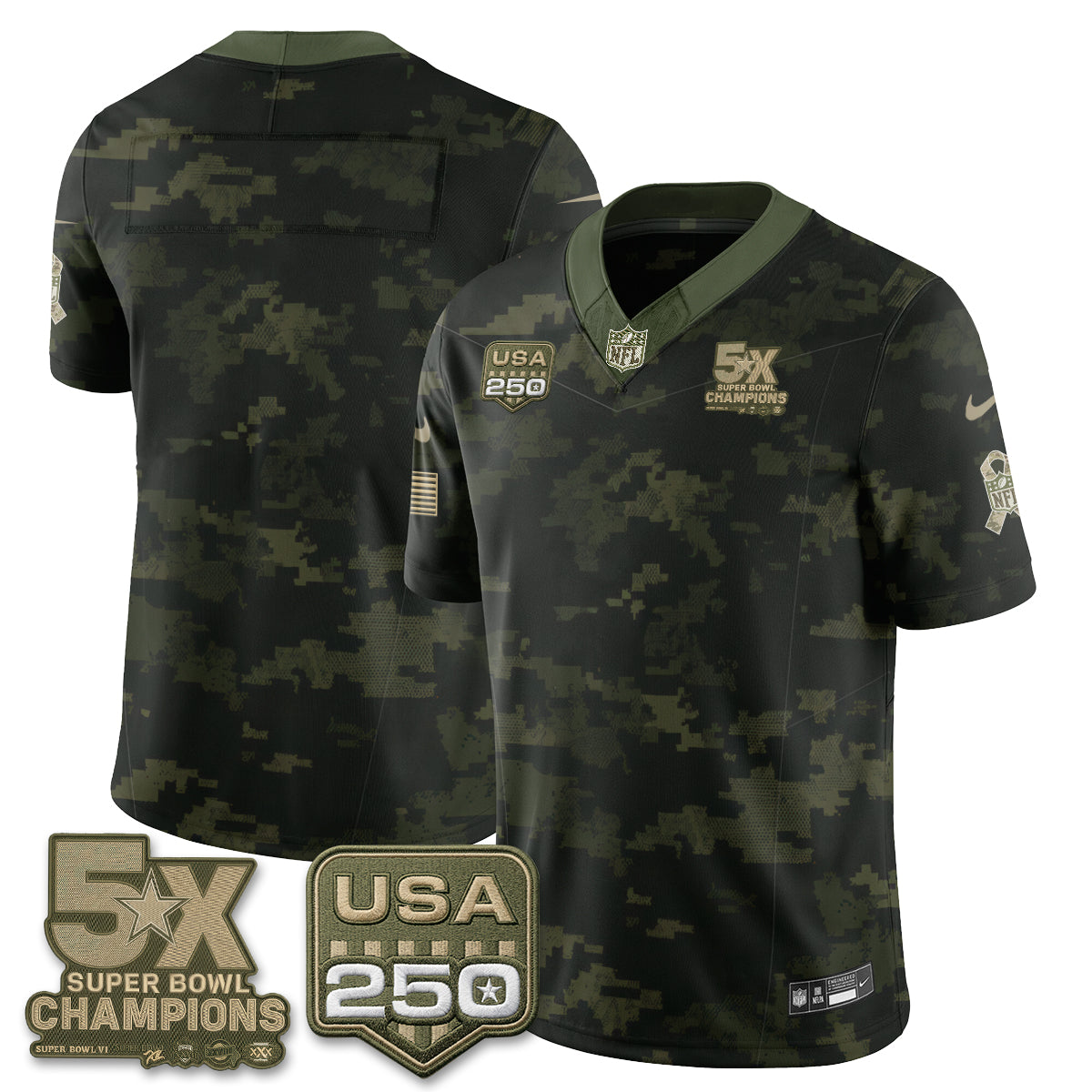 Dallas Cowboys 2026 Salute to Service Edition Vapor Jersey V2- Stitched
