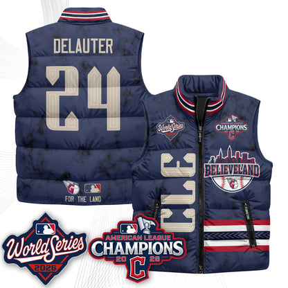 CLE 2026 AL Champions Puffer Vest - Printed