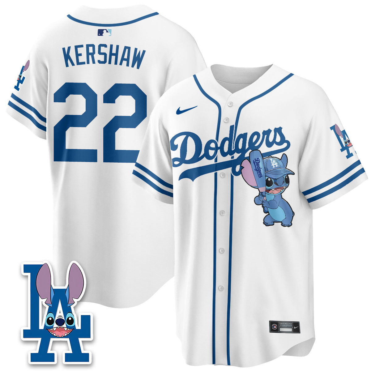 Los Angeles Dodgers x Blue Alien Edition Vapor Jersey - Stitched