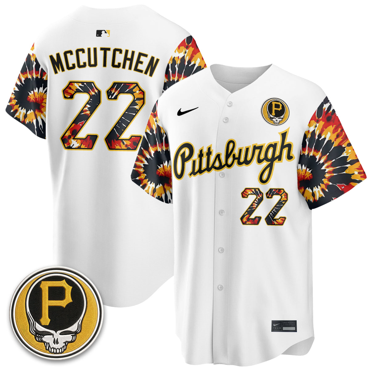 Pittsburgh Pirates x Grateful Dead Vapor Limited Jersey - Stitched