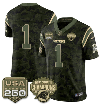 Carolina Panthers 2026 Salute To Service Edition Vapor Jersey - Stitched