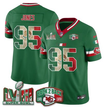 Kansas City Chiefs Mexico Edition Vapor Jersey - Stitched