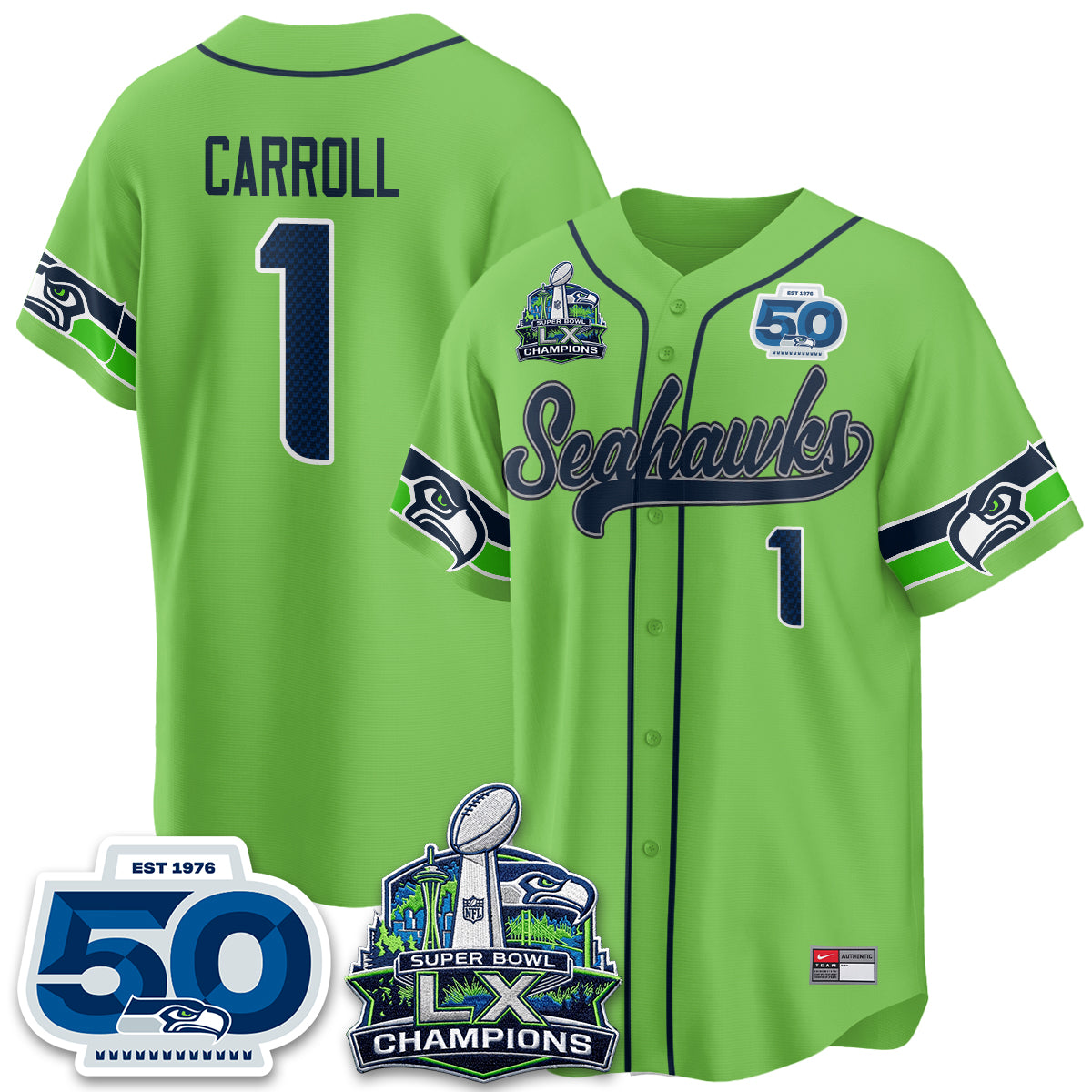 SEA SB LX Champs Vapor Baseball Jersey - Stitch
