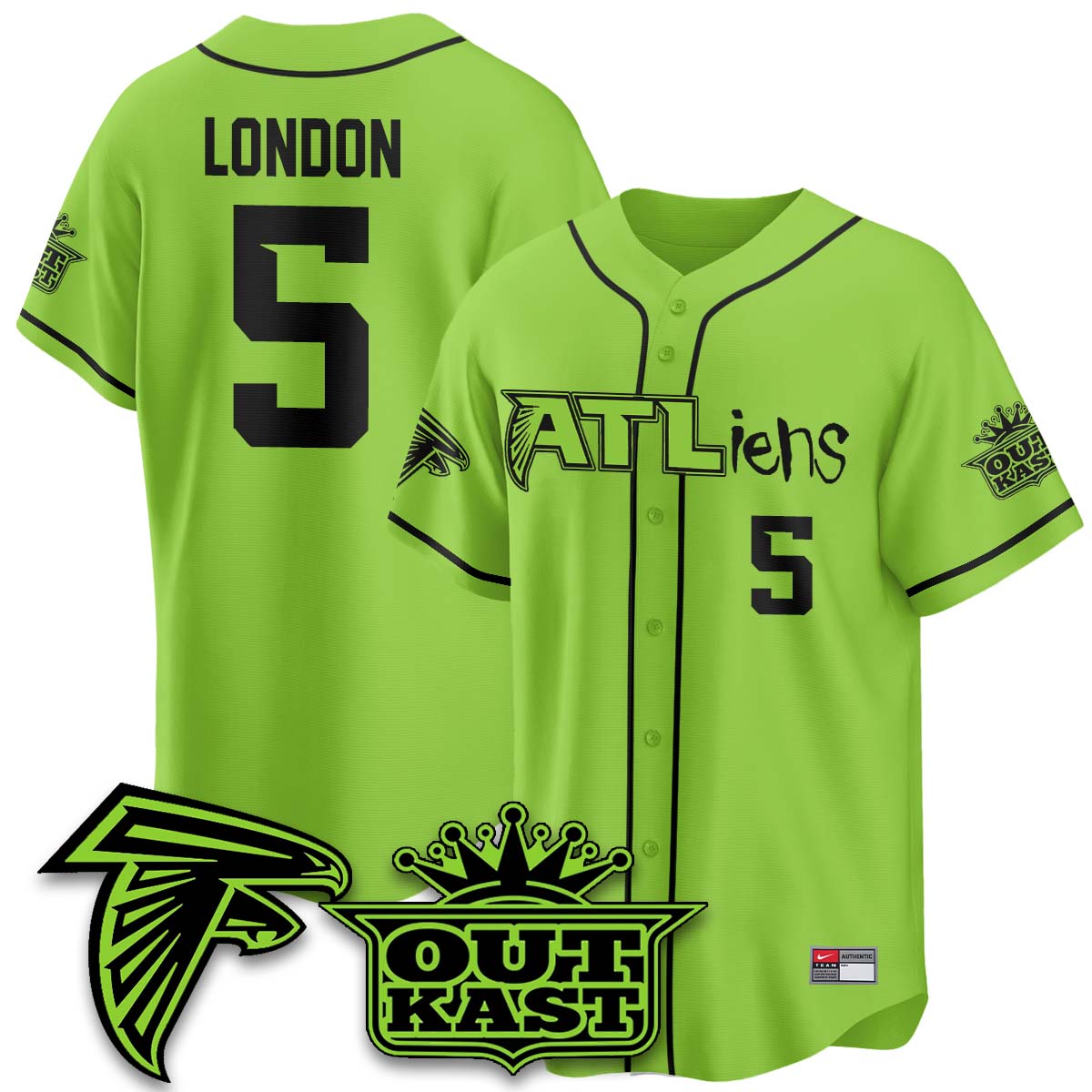 ATL 30th Anniversary ATLiens Baseball Vapor Jersey - Stitched