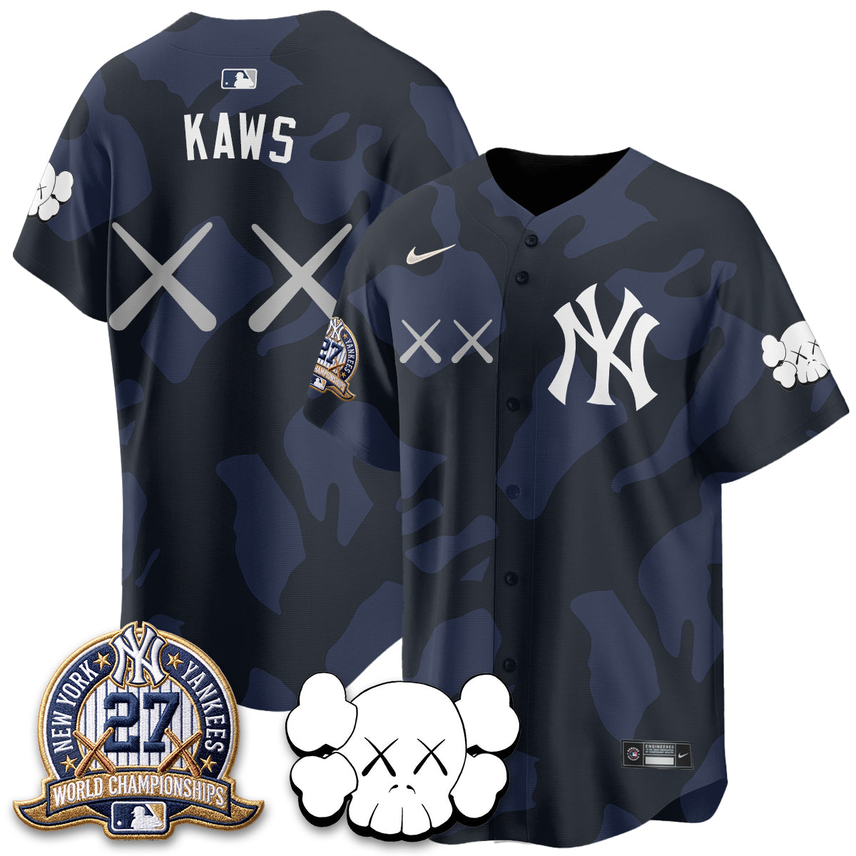 New York Yankees x KAWS Edition Vapor Jersey - Stitched