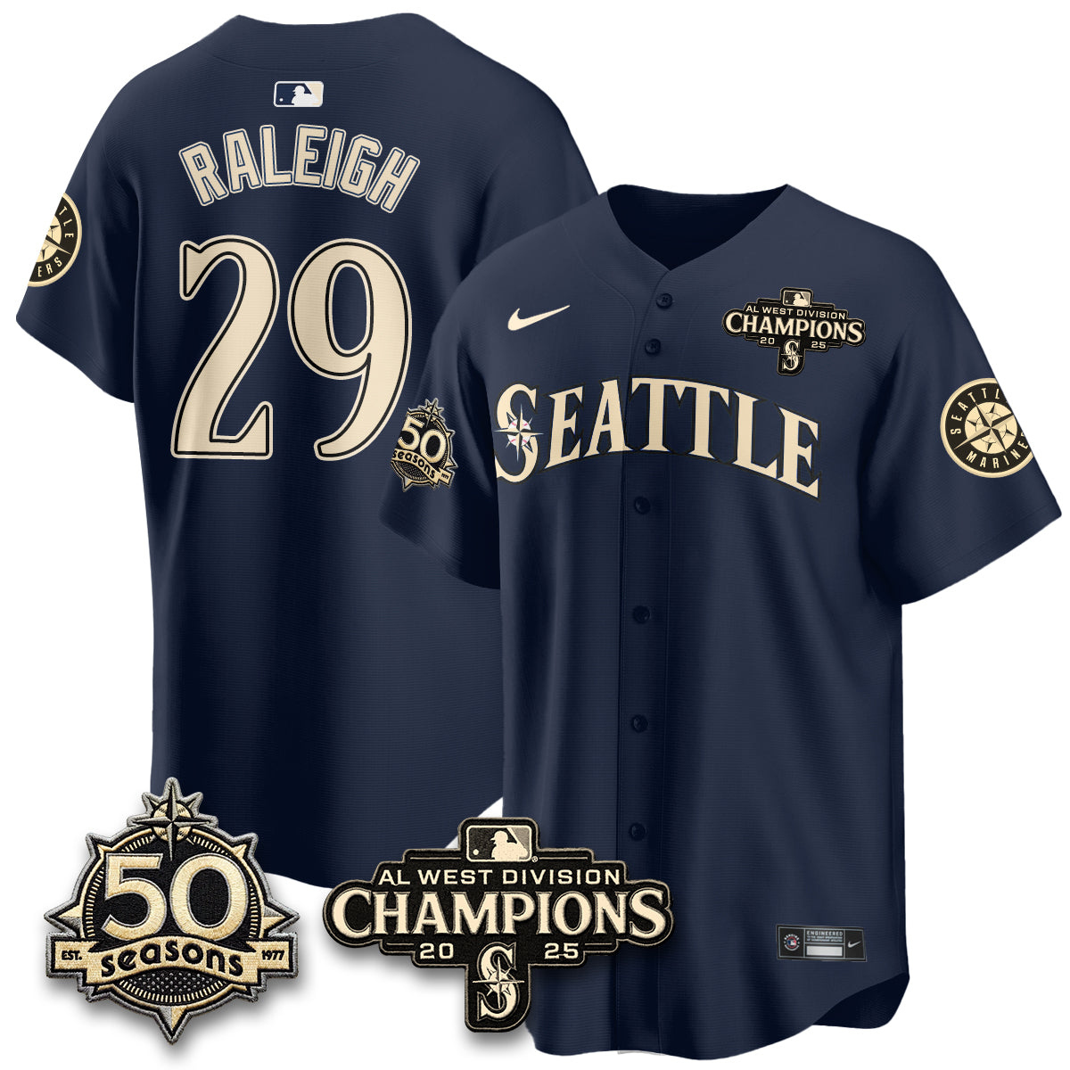 SEA Vapor Premier Limited Jersey - 50th Anniversary & AL West Division Champions - Steelheads Community Funds - All Stitched