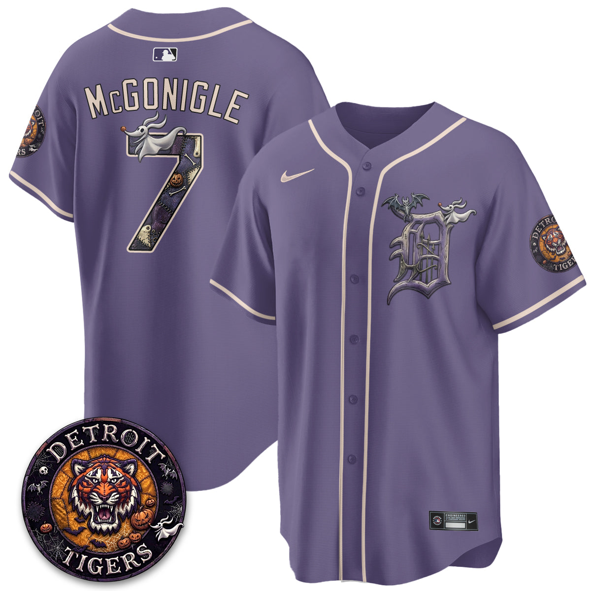Detroit Tigers Nightmare Edition Vapor Limited Jersey - Stitched
