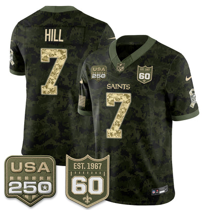 New Orleans Saints 2026 Salute to Service Vapor Jersey - Stitched