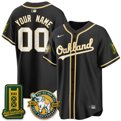 OAK 2026 Black Out Style - Celebrating 125 Years -  Limited Vapor Custom Jersey - All Stitched