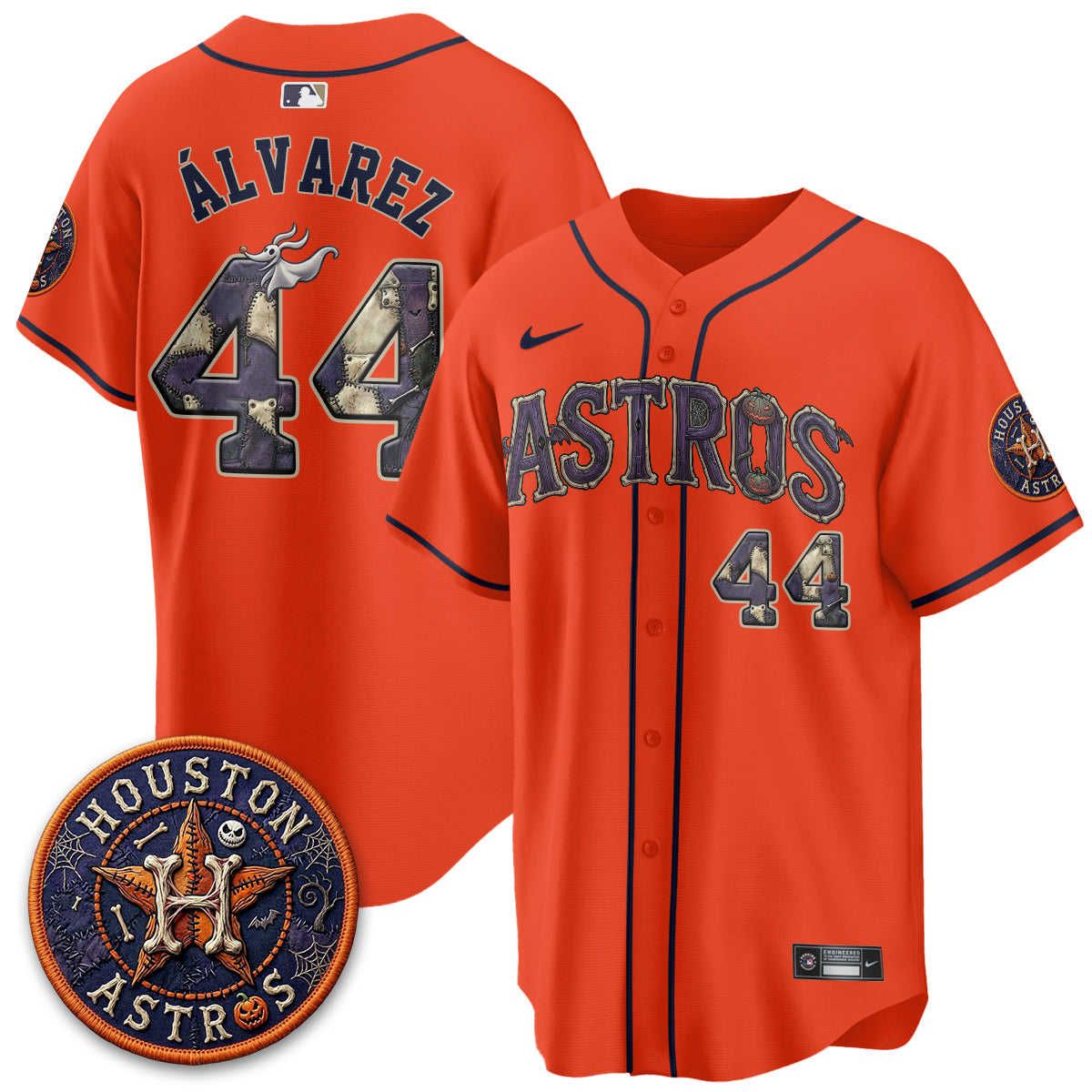 Houston Astros Nightmare Vapor Limited Jersey - Stitched