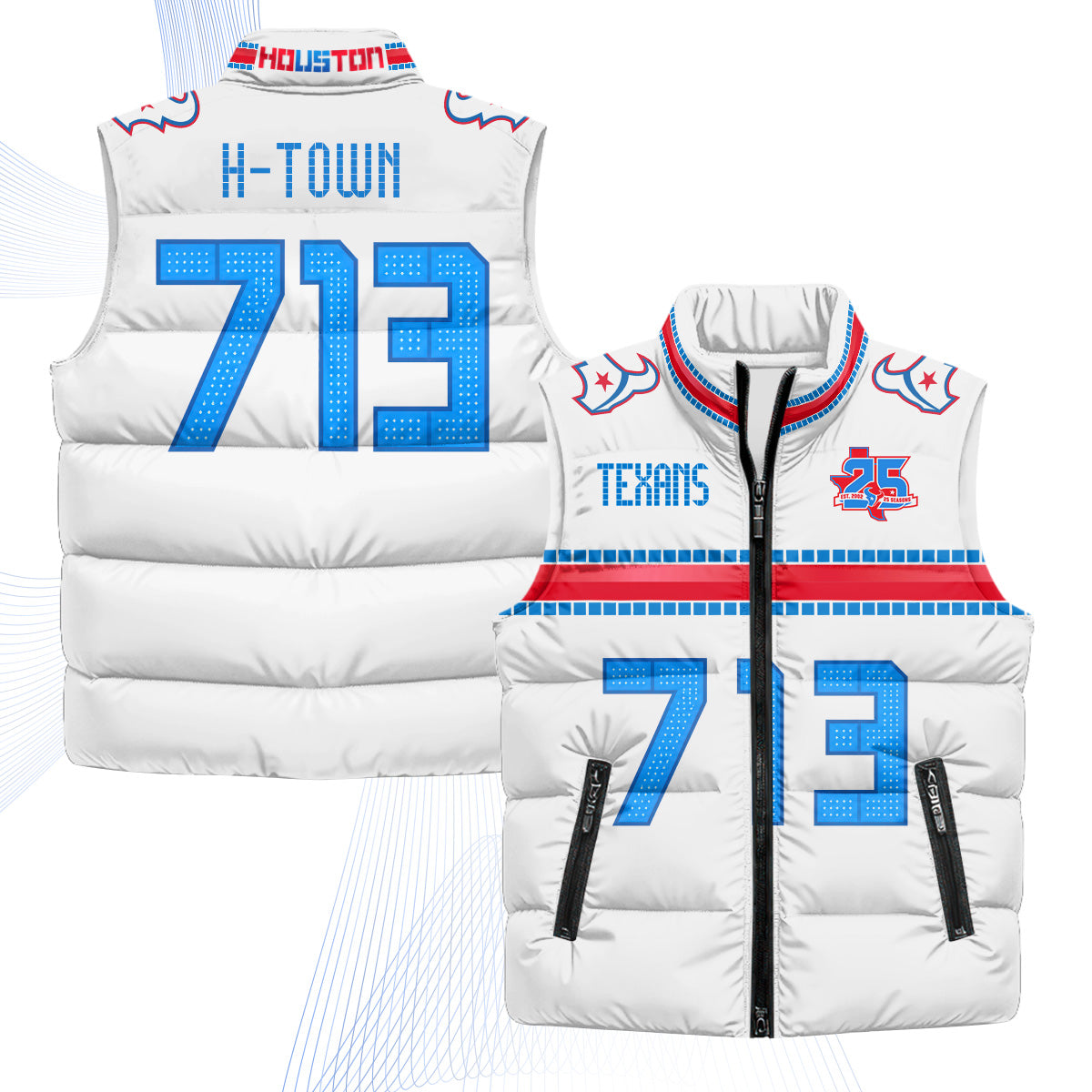 Houston Texans 2026 Rivalries Puffer Vest - Printed