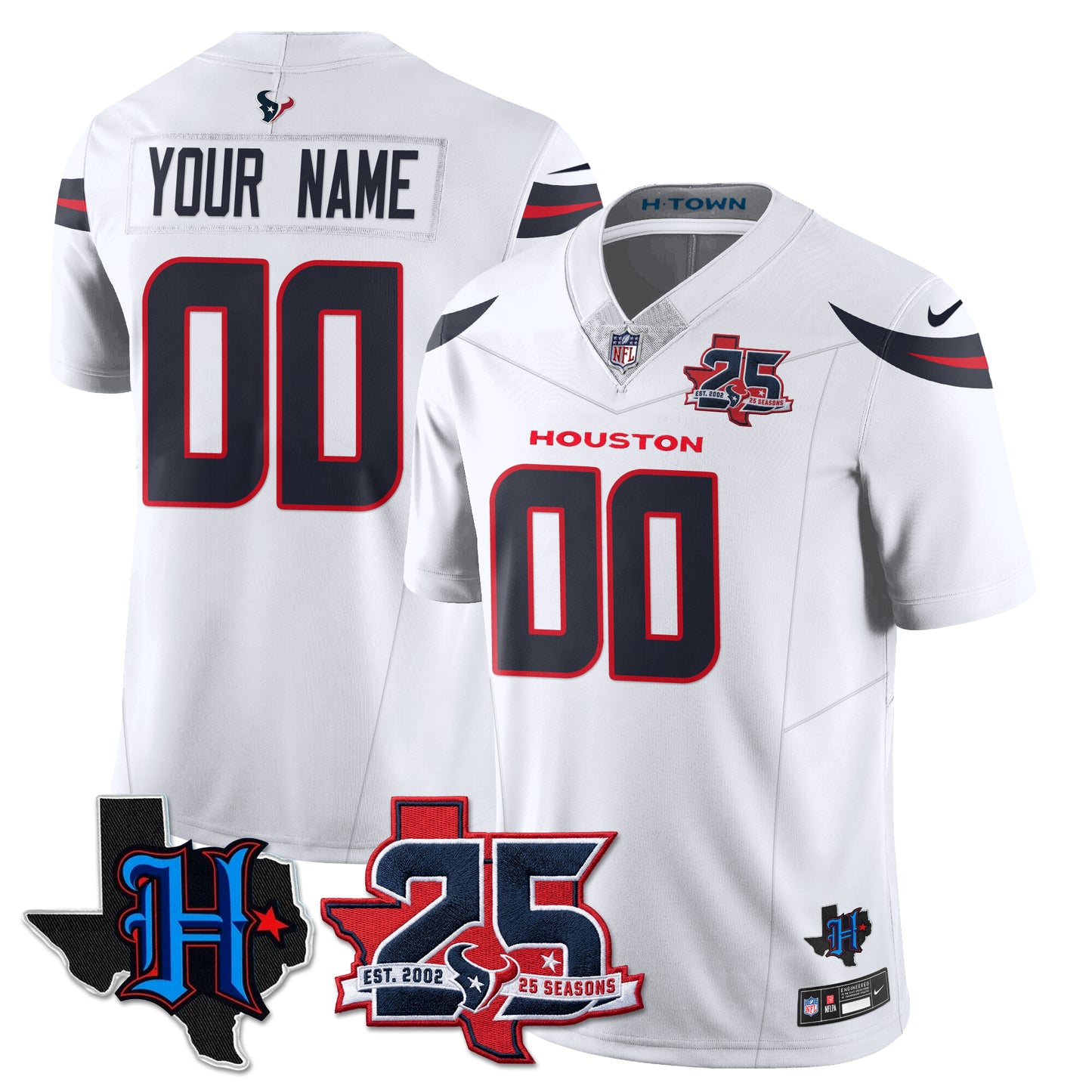 HOU 25th Seasons in 2026 Basic Vapor Custom Limited Jersey - All Stitched