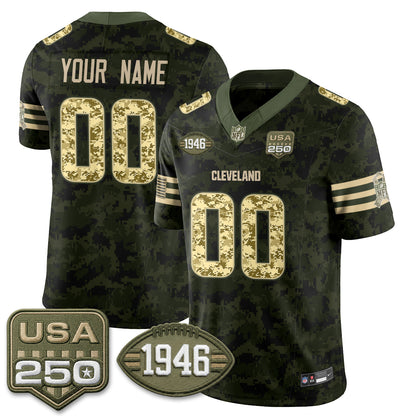 Cleveland Browns 2026 Salute to Service Vapor Custom Jersey - Stitched