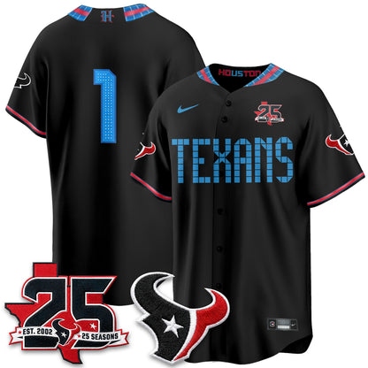 Houston Texans 2026 Rivalries Baseball Vapor Jersey - Stitched