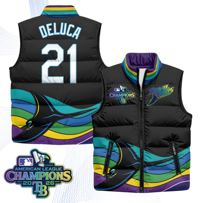 Tampa Bay Rays 2026 AL Champions Limited Puffer Vest - Printed