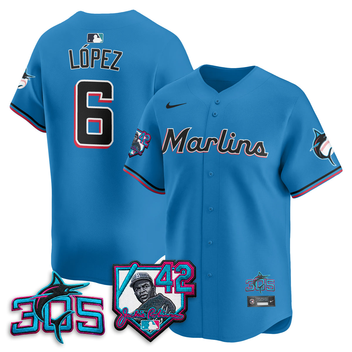 MIA 2026 Jackie Robinson New Era Vapor Limited Jersey - All Stitched
