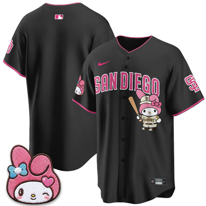 San Diego Padres x Pink Sanrio Friend Vapor Jersey - Stitched
