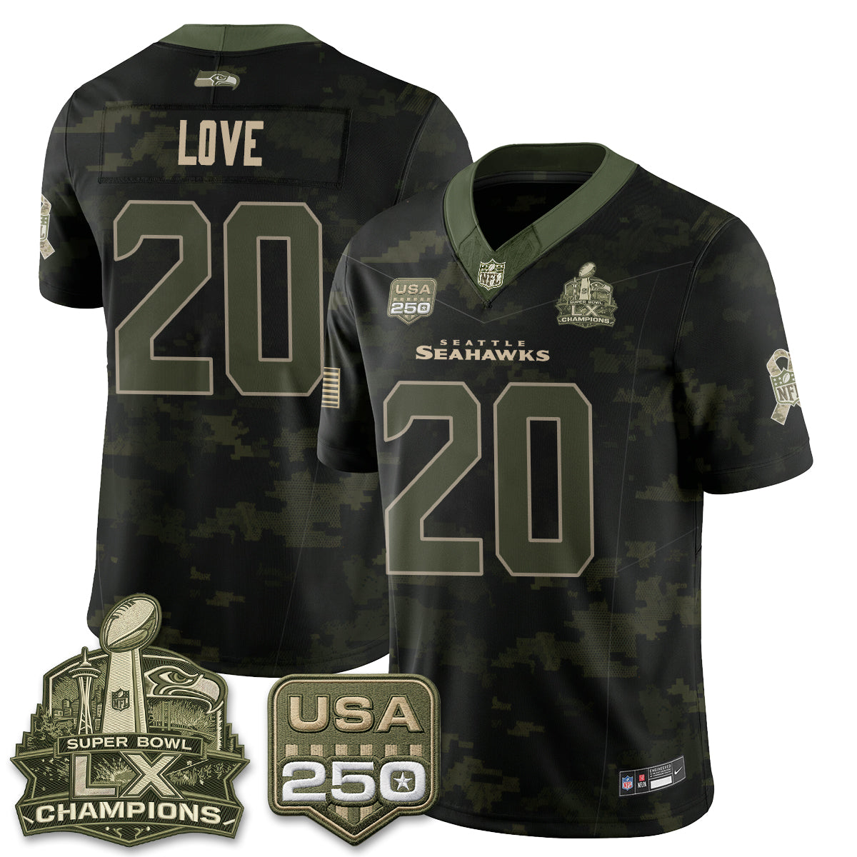 SEA 2026 Salute to Service Edition Vapor Jersey - Stitched n5