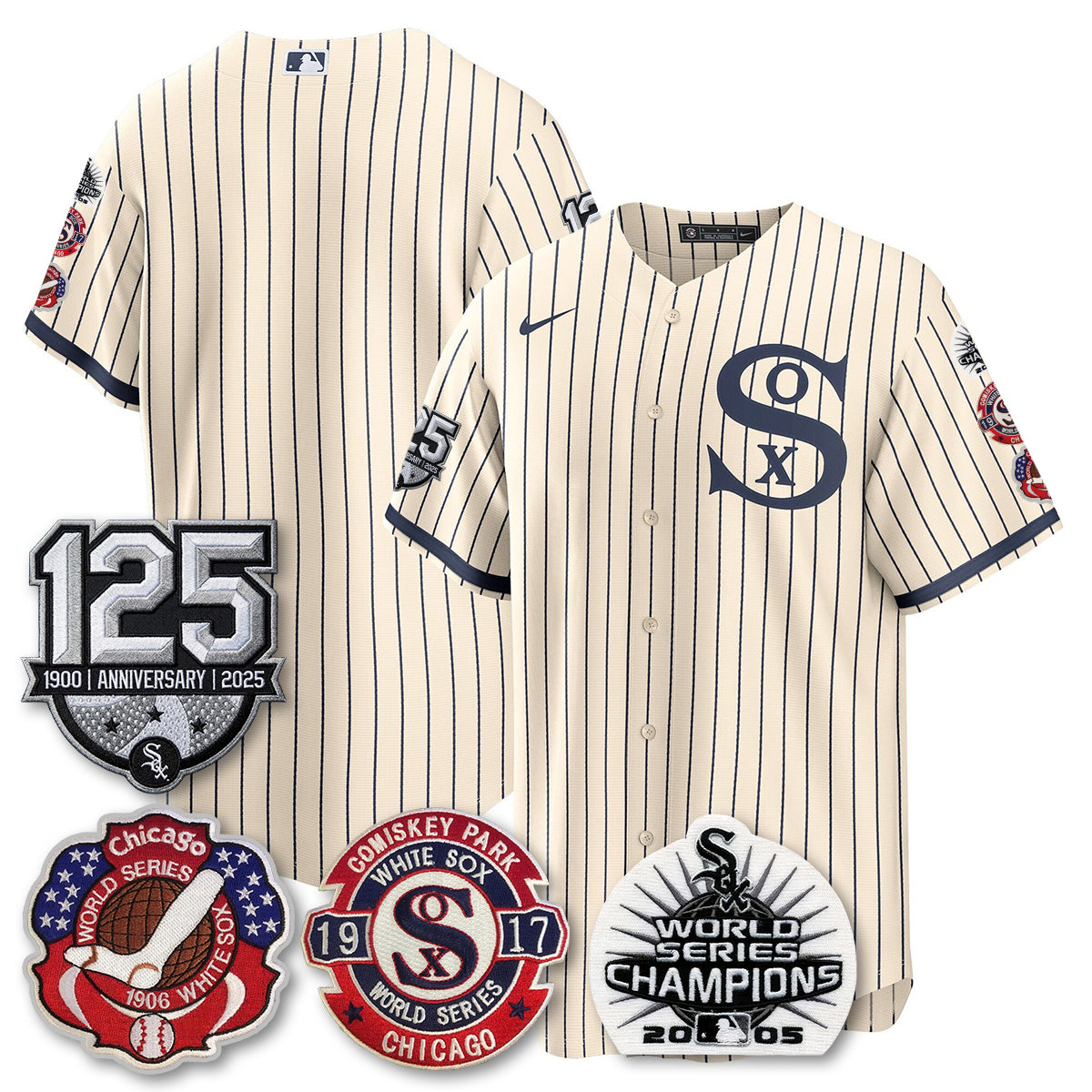 CWS 125th Anniversary - W.S Champions Edition Vapor Jersey - Stitched