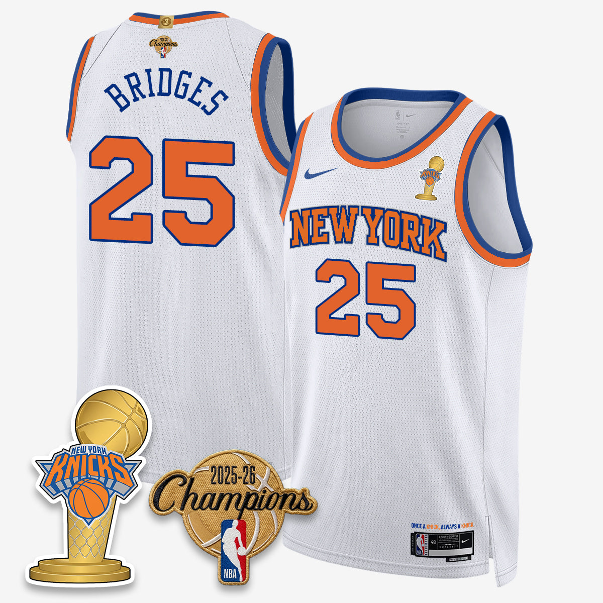 NYK 2026 NBA Champions Gold Edition Vapor Jersey - Stitched n3