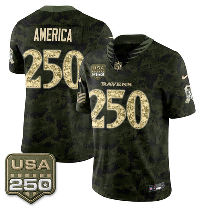 Baltimore Ravens 2026 Salute to Service Vapor Jersey - Stitched