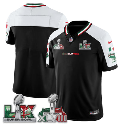 Seattle Seahawks Mexico Edition Vapor Jersey V2- Stitch