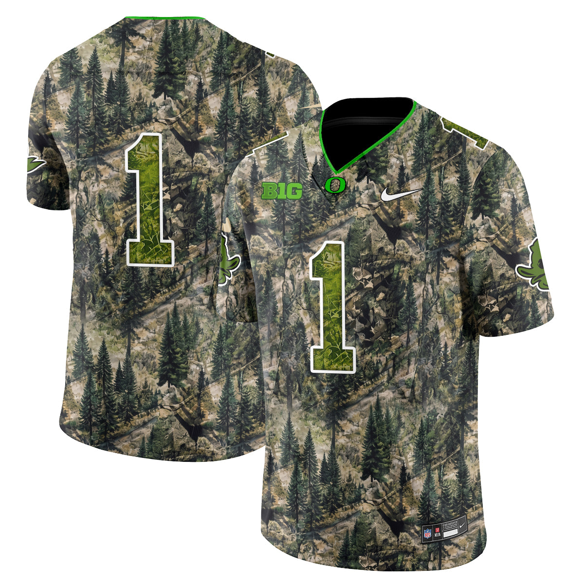Oregon Ducks Camouflage 2026 Edition Vapor Jersey - Stitched