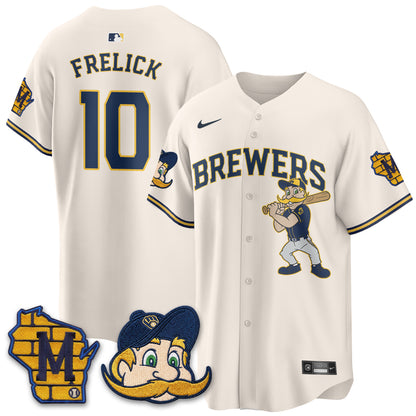 Milwaukee Brewers Bernie Edition Vapor Jersey - Stitched