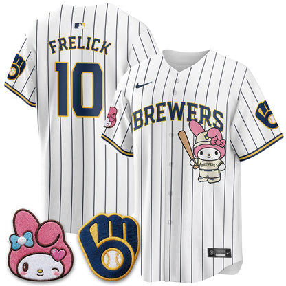 Milwaukee Brewers x Pink Sanrio Friend Edition Vapor Jersey - Stitched