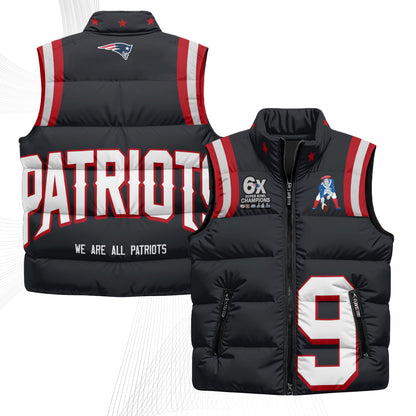 New England Patriots Rivalries Puffer Vest - Printed