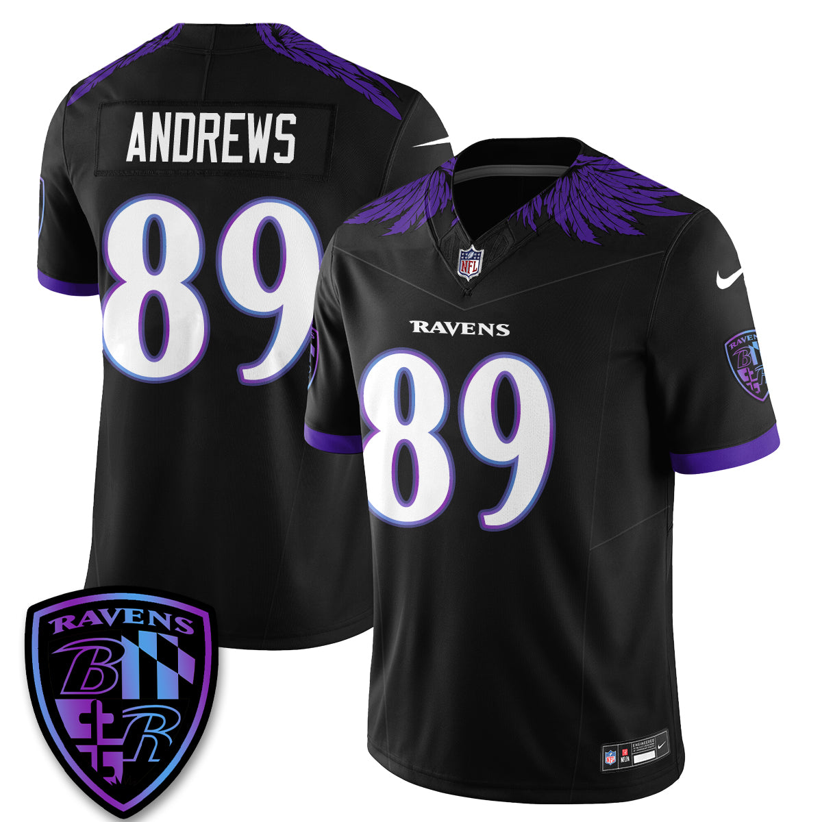 Baltimore Ravens Halloween Edition Vapor Jersey - Stitched