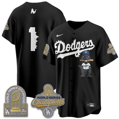 Los Angeles Dodgers x Godzilla Vapor Jersey- Stitched