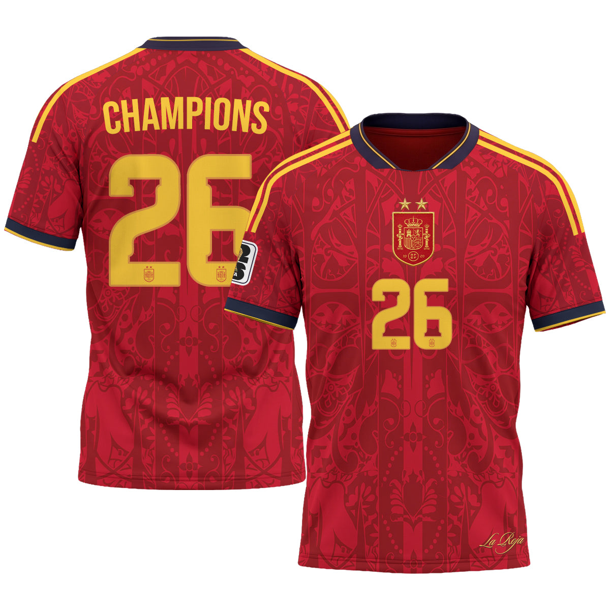 Spain 2026 Soccer Champions Vapor Jersey V2- Printed