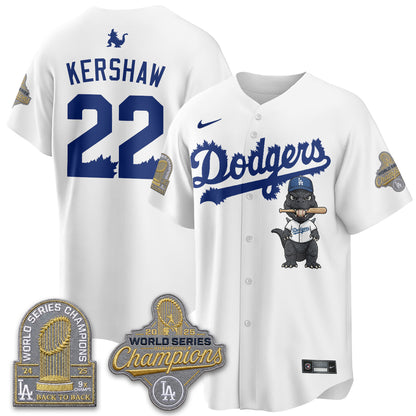 Los Angeles Dodgers x Godzilla Vapor Jersey- Stitched