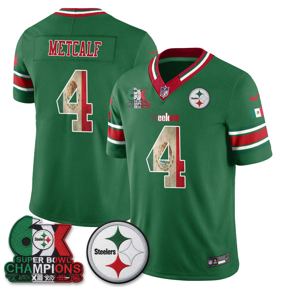 Pittsburgh Steelers Mexico Edition Vapor Jersey - Stitched