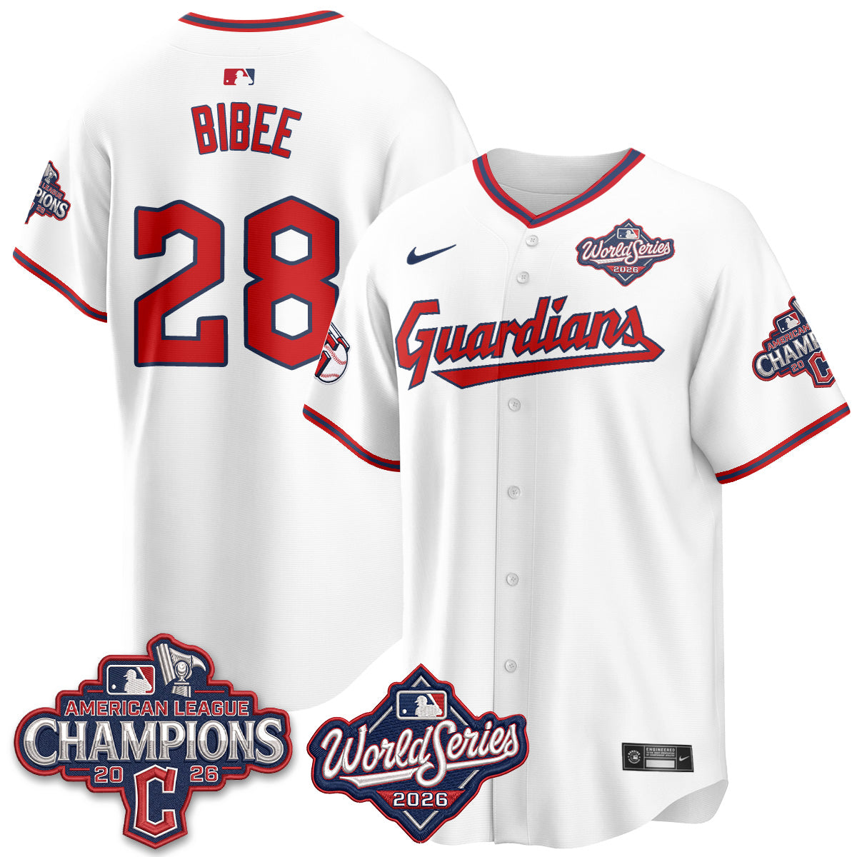 CLE 2026 AL Champions Vapor Jersey - Stitched