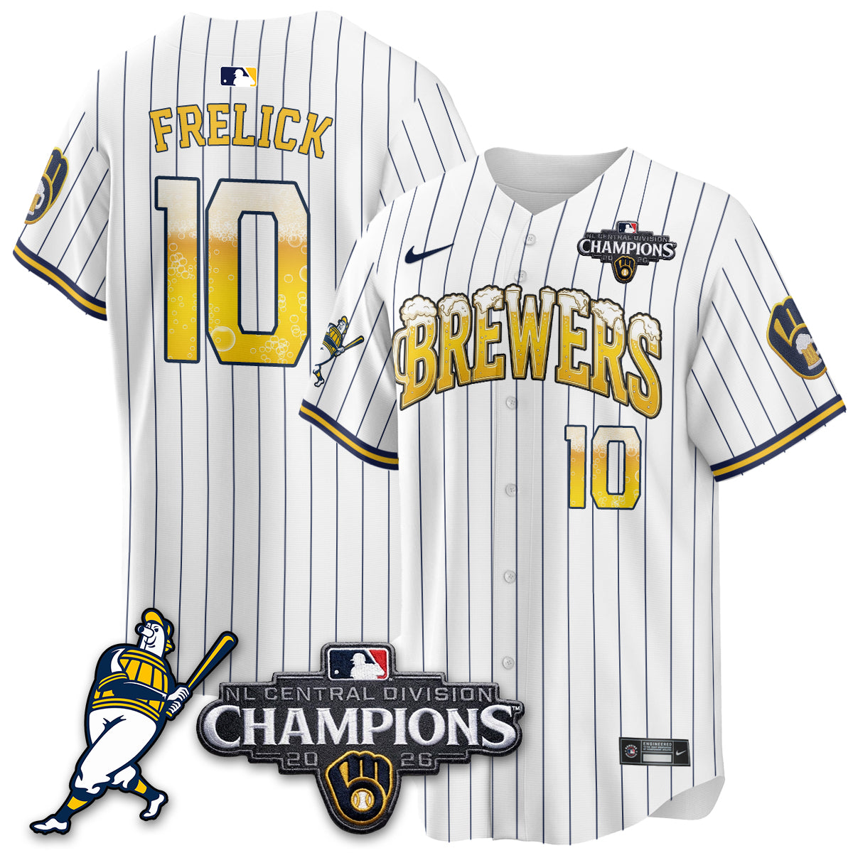 Milwaukee Brewers 2026 NL Division Champs Vapor Jersey V2- Stitched