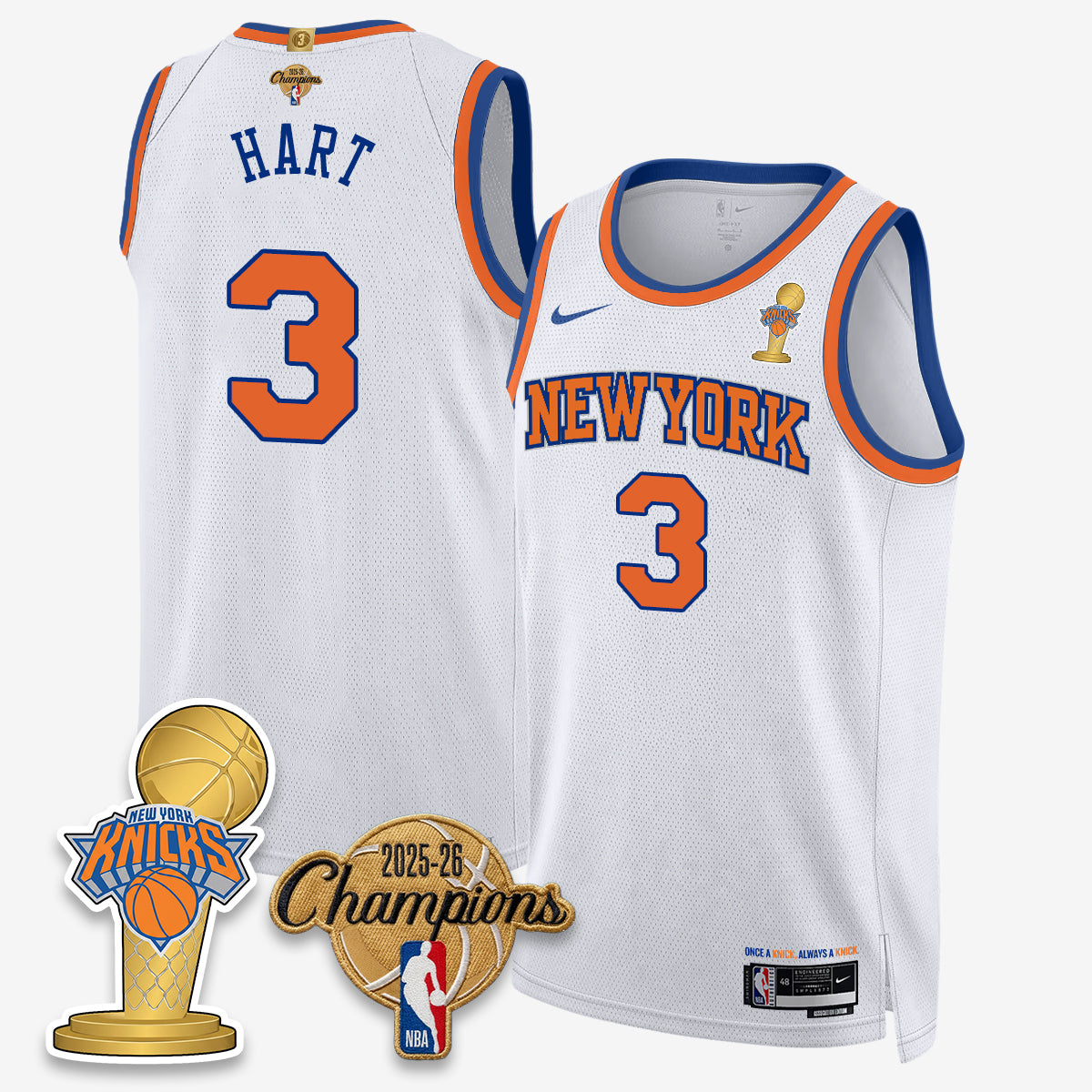 NYK 2026 NBA Champions Gold Edition Vapor Jersey - Stitched n3