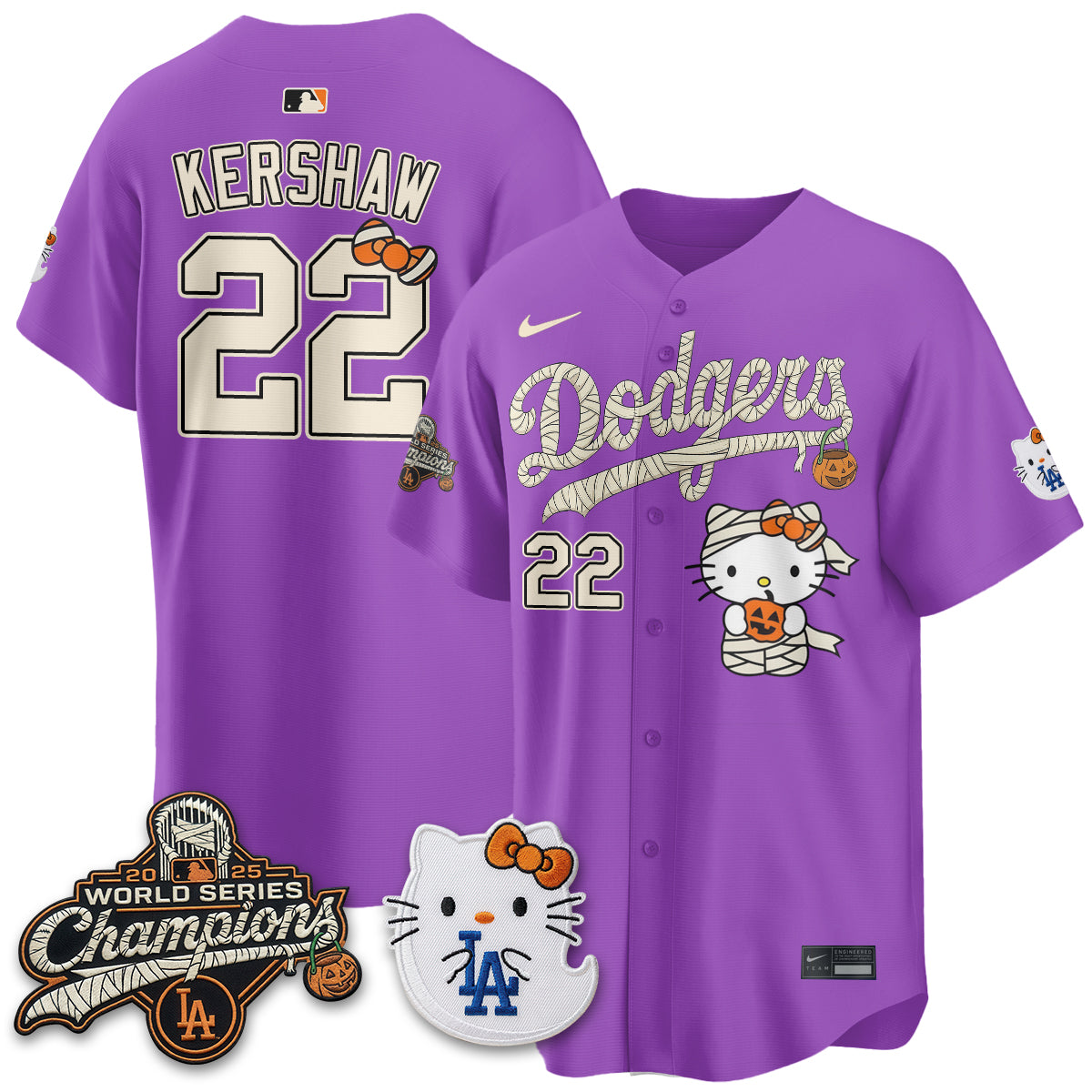 Los Angeles Dodgers Halloween 2026 Vapor Jersey V2- Stitched