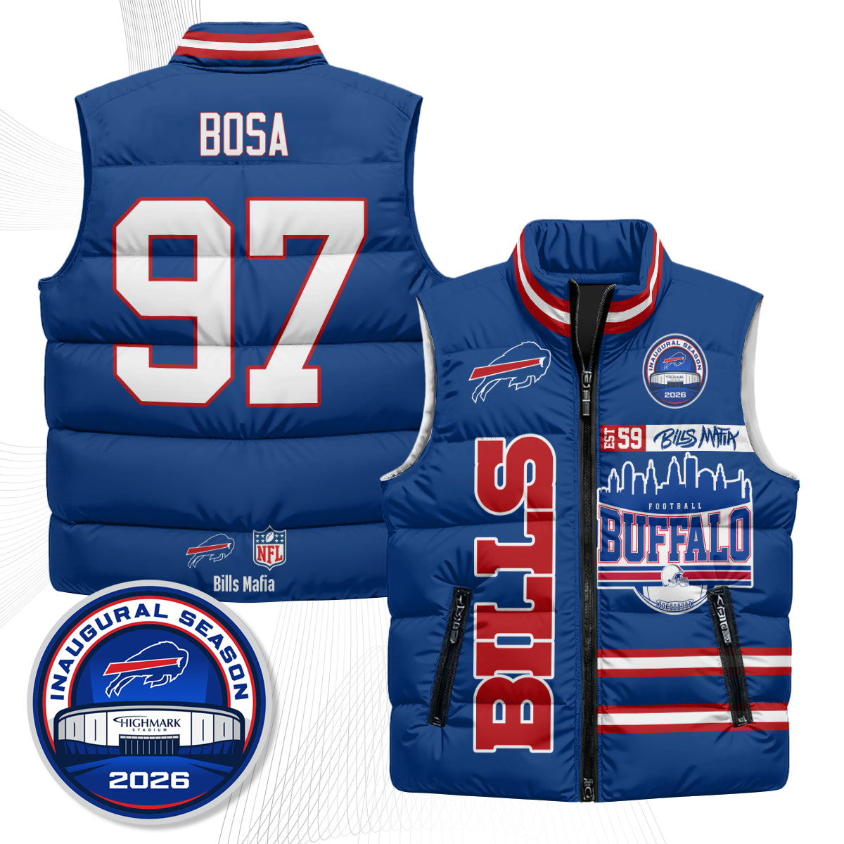 BUF "Mafia" Edition Puffer Vest - Printed