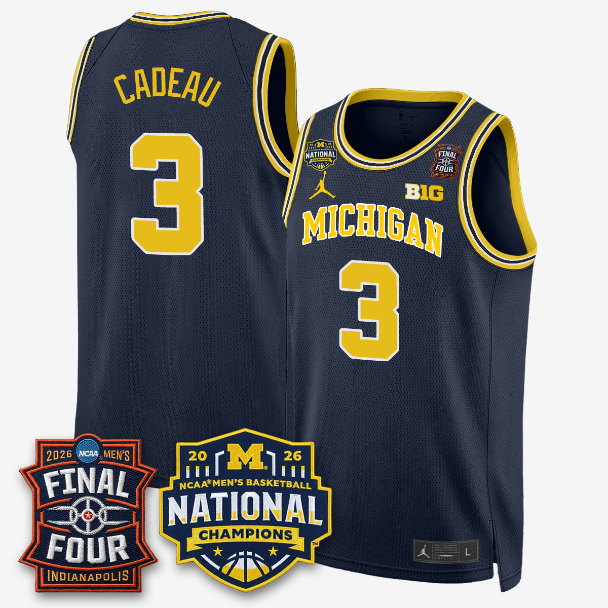 MICH 2026 NCAA Basketball Champions Limited Jersey - All Stitched