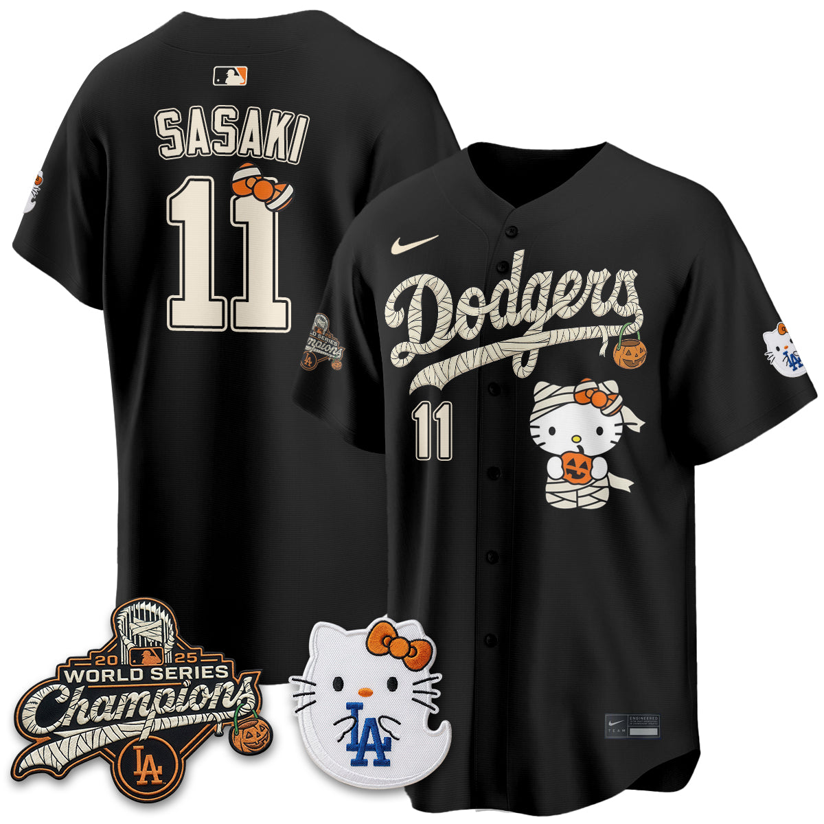 Los Angeles Dodgers Halloween 2026 Vapor Jersey V2- Stitched