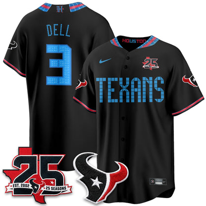 Houston Texans 2026 Rivalries Baseball Vapor Jersey - Stitched