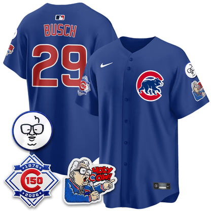 CHC 150th Anniversary Harry Caray Holy Cow Vapor Premier Limited Jersey - All Stitched V2