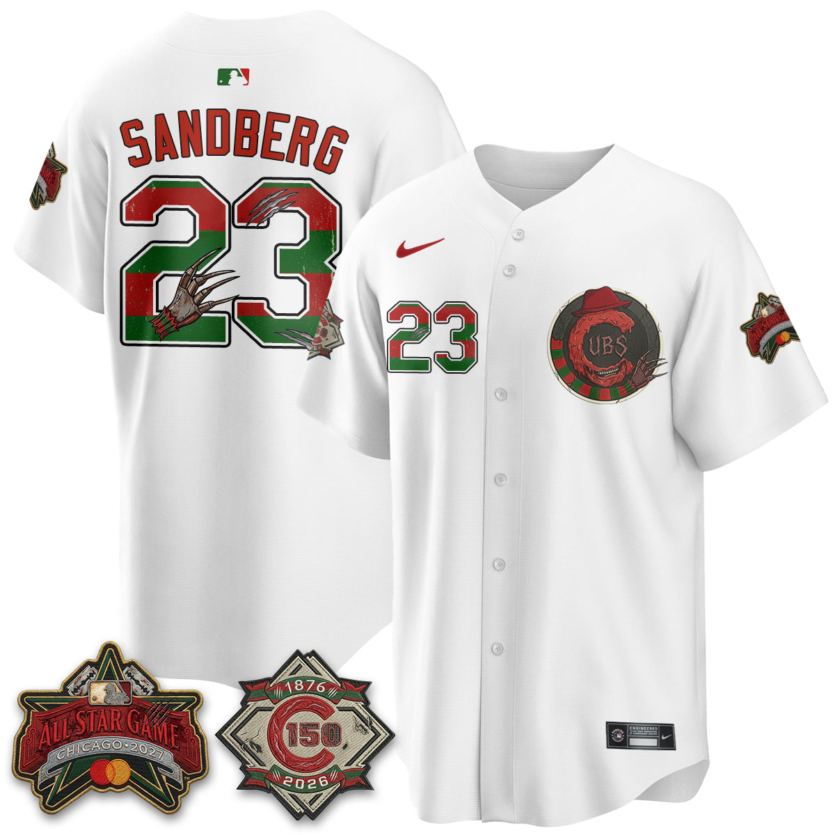 Chicago Cubs A Nightmare on Wrigley Field Edition Vapor Jersey - Stitched