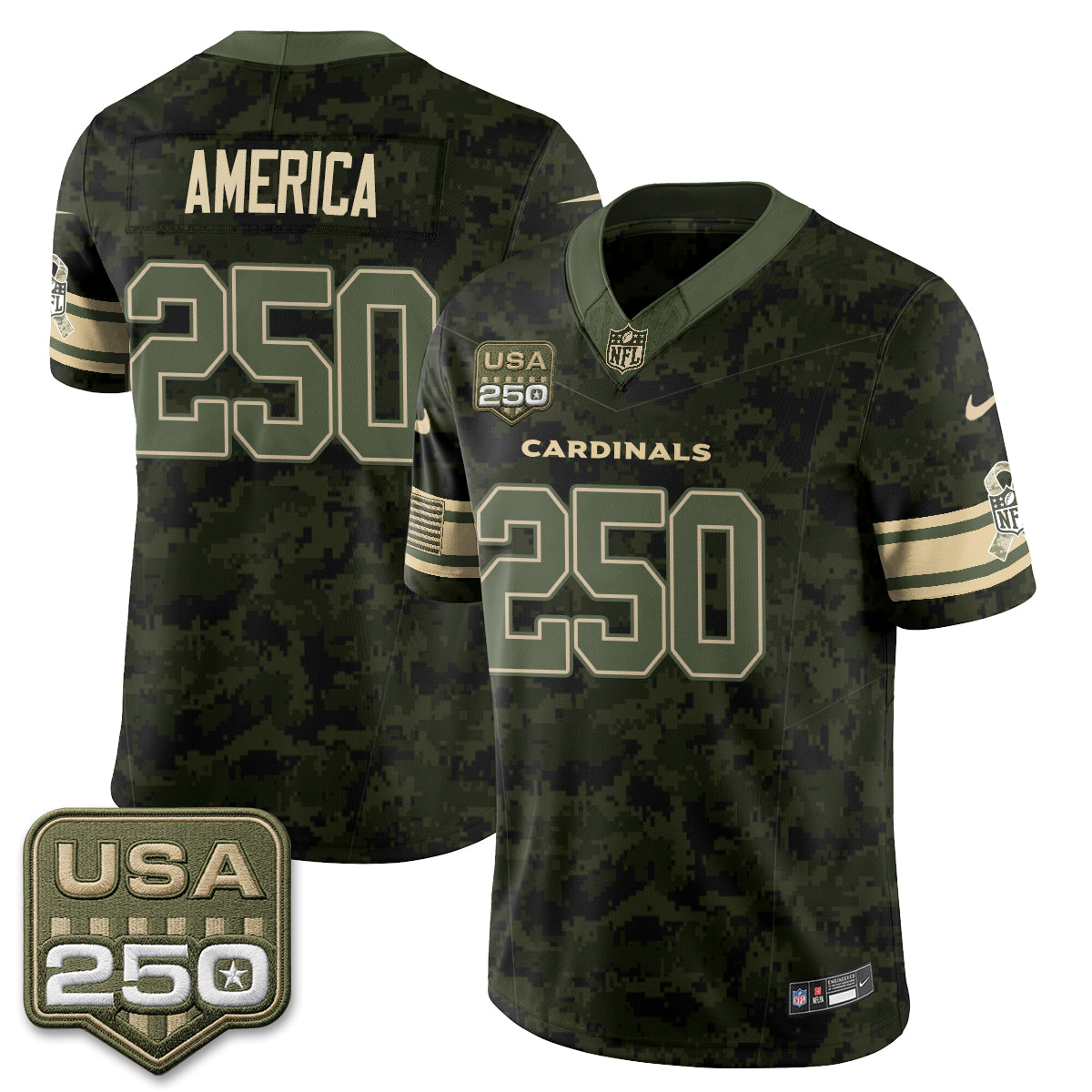 Arizona Cardinals 2026 Salute to Service Vapor Jersey - Stitched